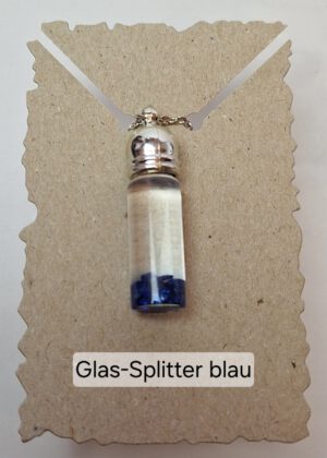 Metallische Glas-Splitter (Glas-Chips) in flacher Whishbottle