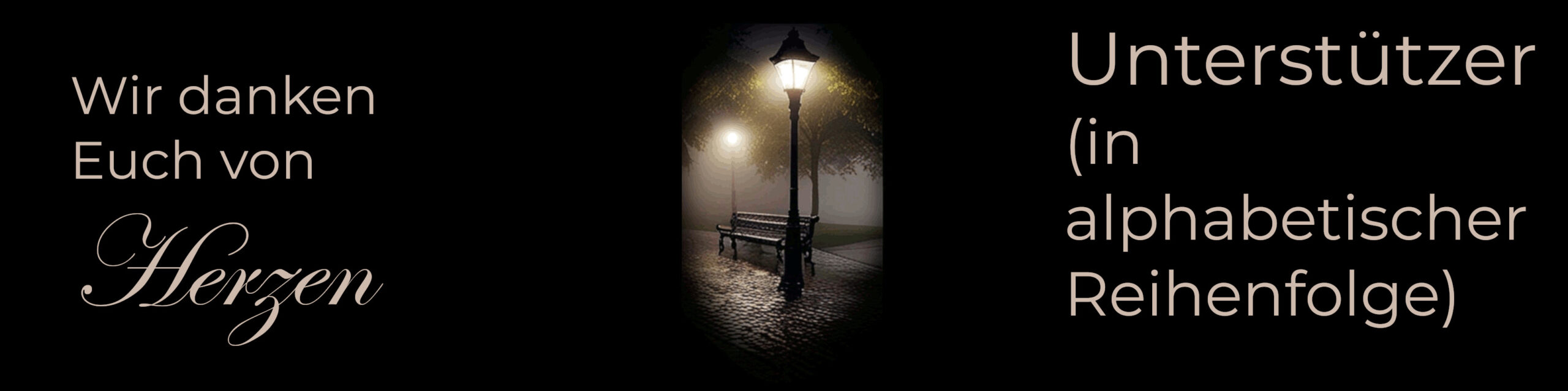 Banner Unterstützer mit einem Herzlichen Dank