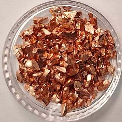 Glas-Chips kupfer