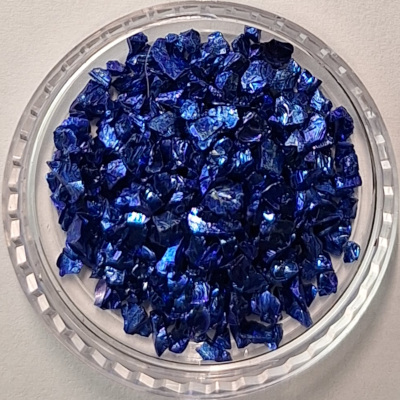 Glas-Chips blau