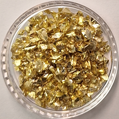 Glas-Chips gold