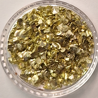 Glas-Chips güngold