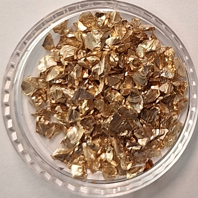 Glas-Chips hellgold