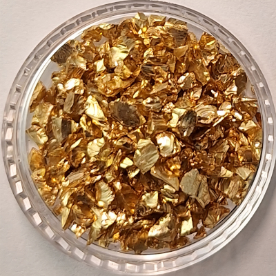 Glas-Chips messing