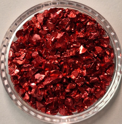 Glas-Chips rot