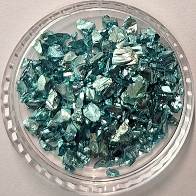 Glas-Chips türkis